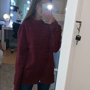 Oversized burgundy pullover